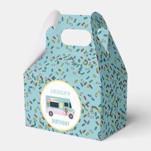 Ice Cream Truck Design Birthday Party Favor Boxes