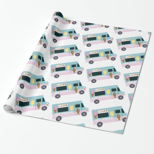 Ice Cream Truck Design Wrapping Paper