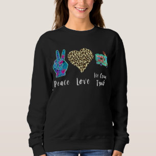 Ice Cream Truck Driver Love Peace Leopard Classic Sweatshirt