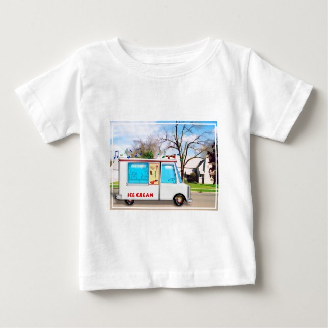 Ice Cream Truck in the Street Baby T-Shirt (Front)
