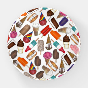 Ice Cream Truck Popsicles Cones Summer Fun Paperweight