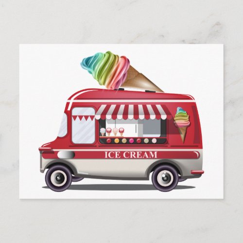 ice Cream Truck postcard