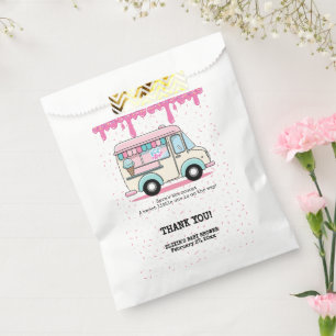 Ice Cream Truck Scoop Sprinkles Baby Shower Favor Bag