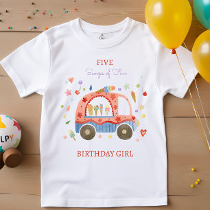 Ice cream truck Scoops of fun kids birthday T-Shirt