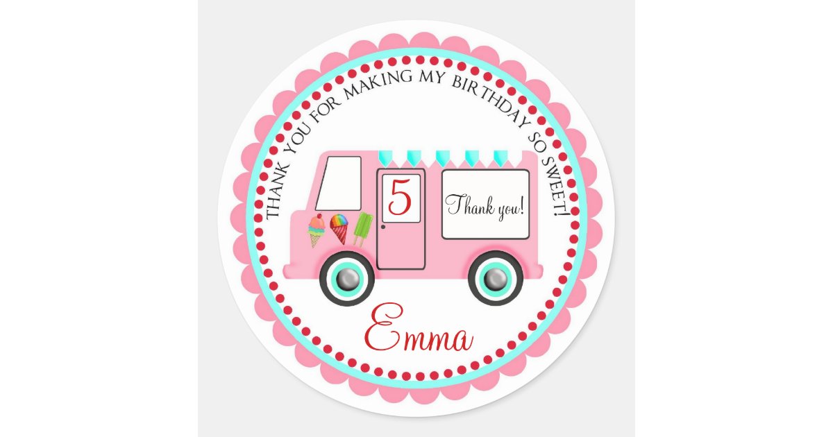 Ice cream Truck Stickers | Zazzle.com