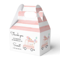 Ice Cream Truck Summer 1st Girl Birthday Favor Box