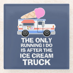 Ice Cream Truck Workout Glass Coaster
