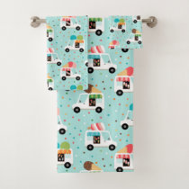 Ice Cream Trucks Pretty Sprinkles Girls Bath Towel Set