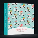 Ice Cream Trucks  Sprinkles Girls Personalized 3 Ring Binder<br><div class="desc">Ice Cream Trucks  Sprinkles Girls Personalized Pattern. Adorable,  colorful ice cream trucks with popsicles and waffle cones,  and sprinkles.</div>