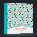 Ice Cream Trucks  Sprinkles Girls Personalized 3 Ring Binder<br><div class="desc">Ice Cream Trucks  Sprinkles Girls Personalized Pattern. Adorable,  colorful ice cream trucks with popsicles and waffle cones,  and sprinkles.</div>