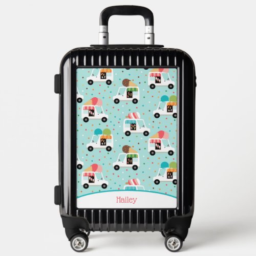 Ice Cream Trucks Sprinkles Girls Personalized Luggage