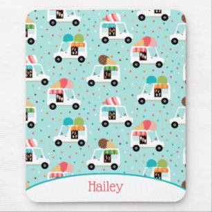 Ice Cream Trucks  Sprinkles Girls Personalized Mouse Pad