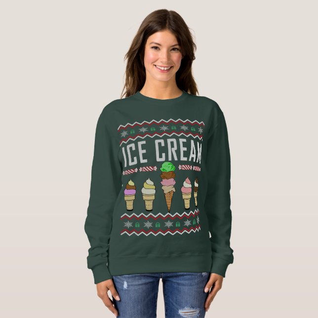 Ice Cream Ugly Christmas Sweater (Front Full)