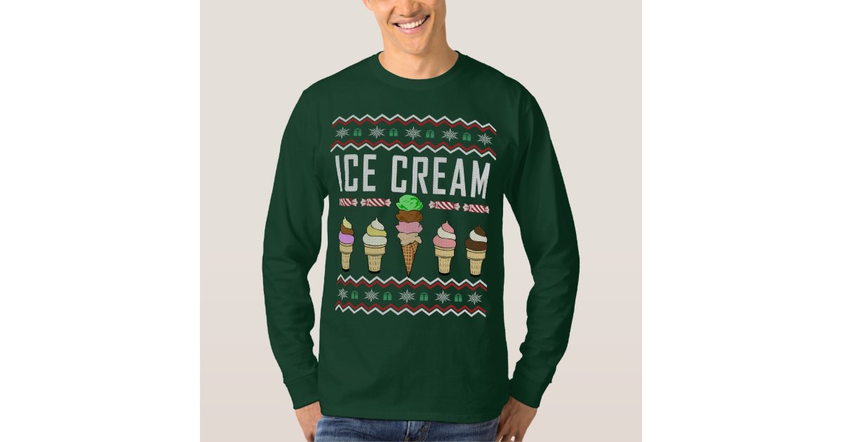 Ice Cream Ugly Christmas Sweater Zazzle
