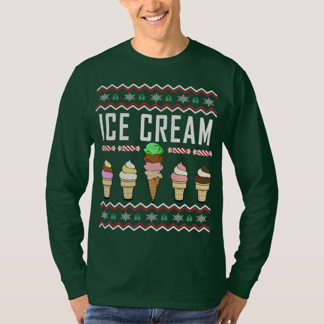 Ice Cream Ugly Christmas Sweater (Front)