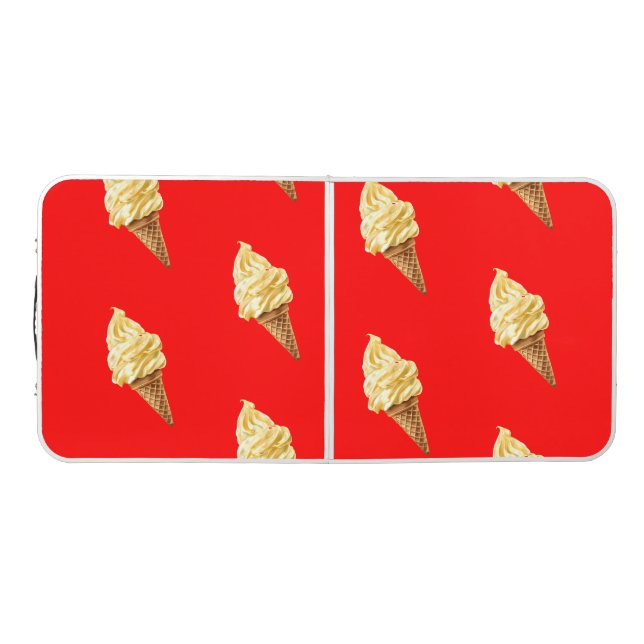 Ice-cream Vivid red Beer Pong Table (Top)