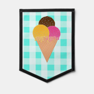 ice-cream waffle cone pennant