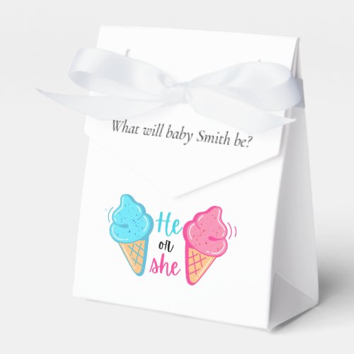  Ice Cream Whats the Scoop Gender Reveal  Favor Boxes
