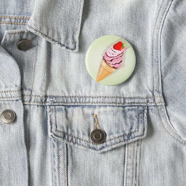 Ice Cream With A Strawberry Button (Creator Uploaded)
