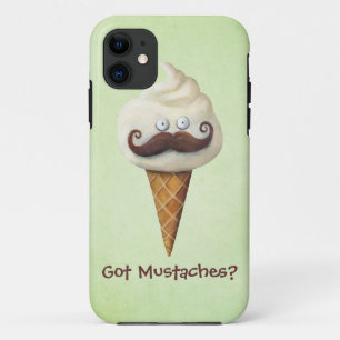 Ice Cream with Mustaches iPhone 11 Case