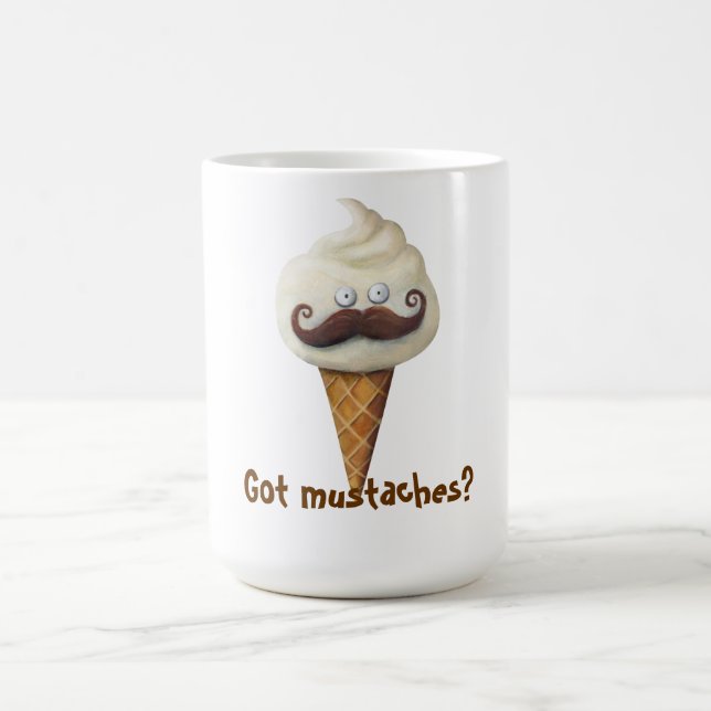 Ice Cream with Mustaches Coffee Mug (Center)
