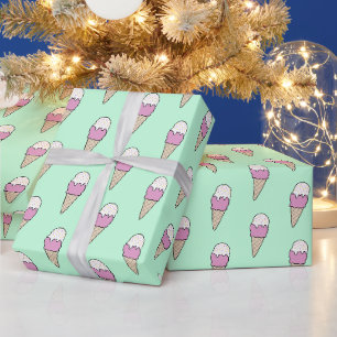 Ice Cream with Sprinkles Modern Colorful Cute Gift Wrapping Paper