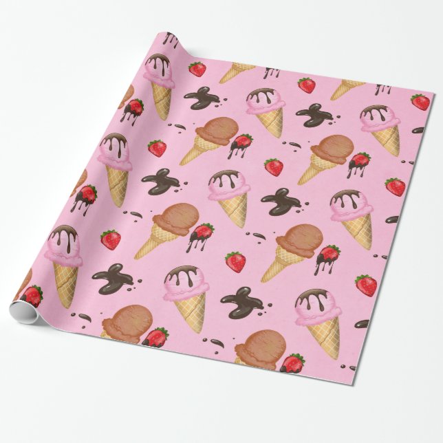 ice cream wrapping paper (Unrolled)