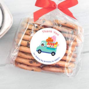 Ice Cream You Scream Birthday Classic Round Sticker