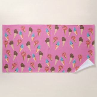 Ice Creams Beach Towel