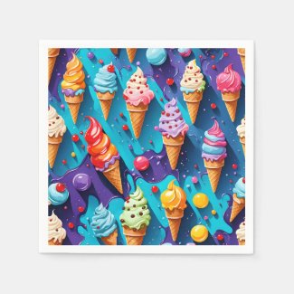 Ice Creams Colorful Art 