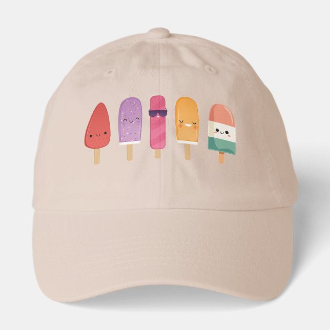 Ice creams on a stick hat (Front)