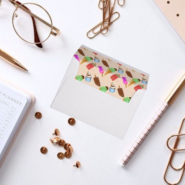 Ice Creams Popsicles Pattern Envelope (Creator Uploaded)