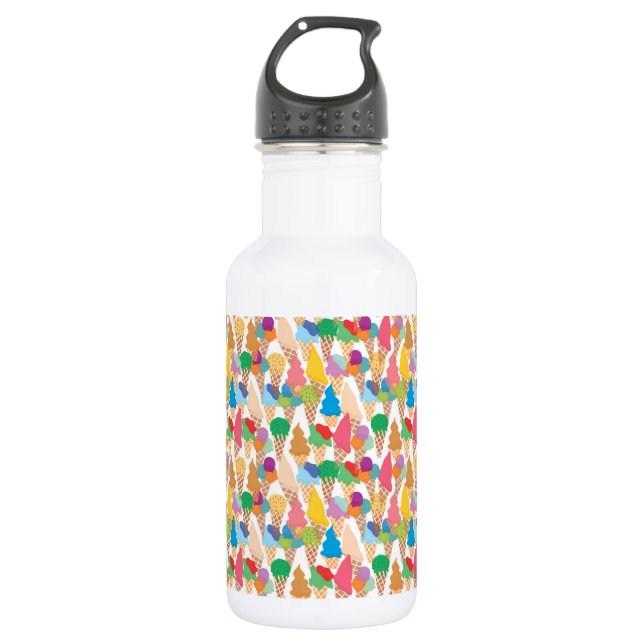 Ice creams stainless steel water bottle (Front)