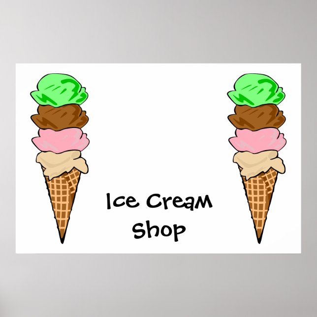 Ice CreamShop Poster (Front)