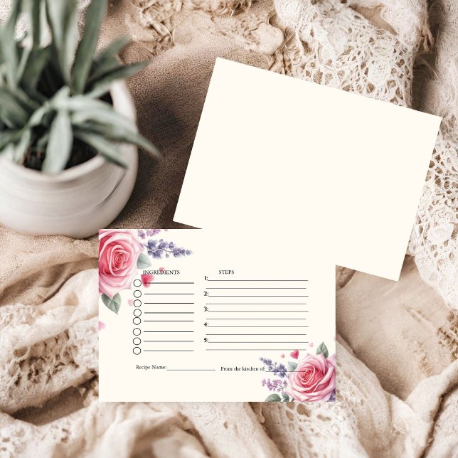 Ice crem  bridal shower recipe request  enclosure card (Creator Uploaded)