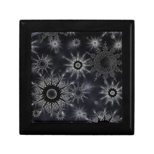 Ice Crystal Pattern on Black Elegant Gift Box