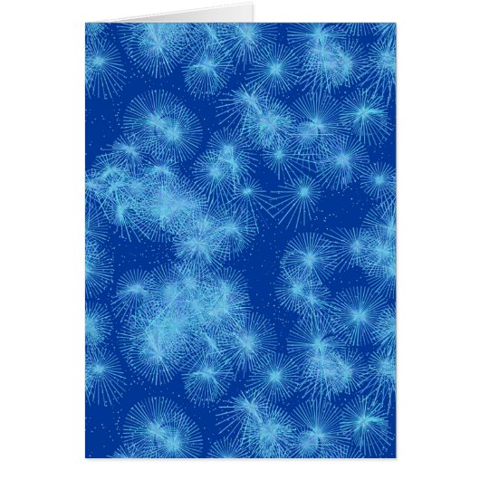 Ice crystal starbursts, blue background cards (Front)