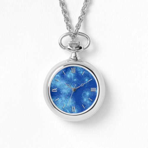 Ice crystal starbursts _ cobalt blue watch