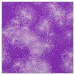 Ice Crystal Starbursts, Purple Background Fabric