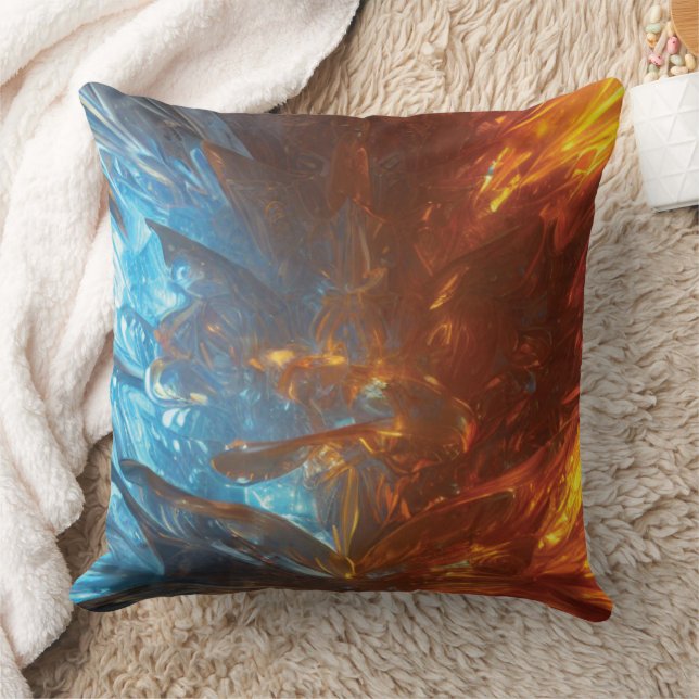 Ice Crystal Throw Pillow (Blanket)