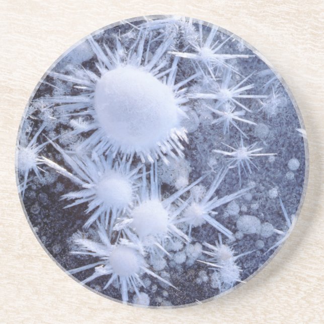 Ice crystals in the Sierra Drink Coaster (Front)
