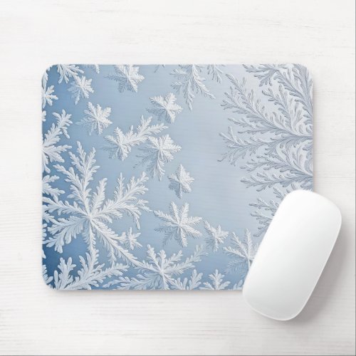 Ice Crystals On Glass Mouse Pad