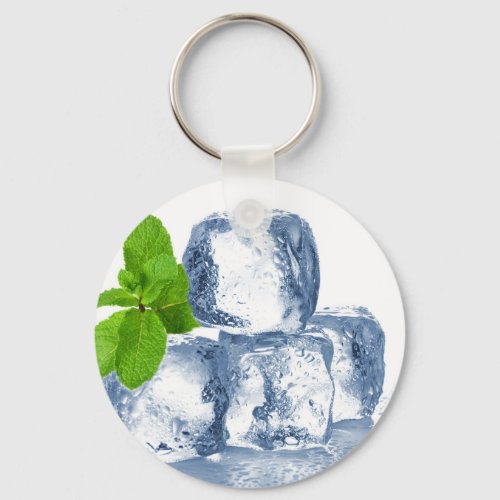 Ice cube cool yourself keychain