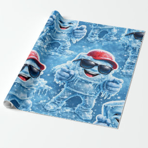 Ice cube man premium wrapping paper