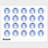 Ice Cube Snowman Holiday Stickers