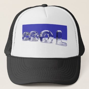 Ice Cube Text Trucker Hat by Iverson_Designs at Zazzle