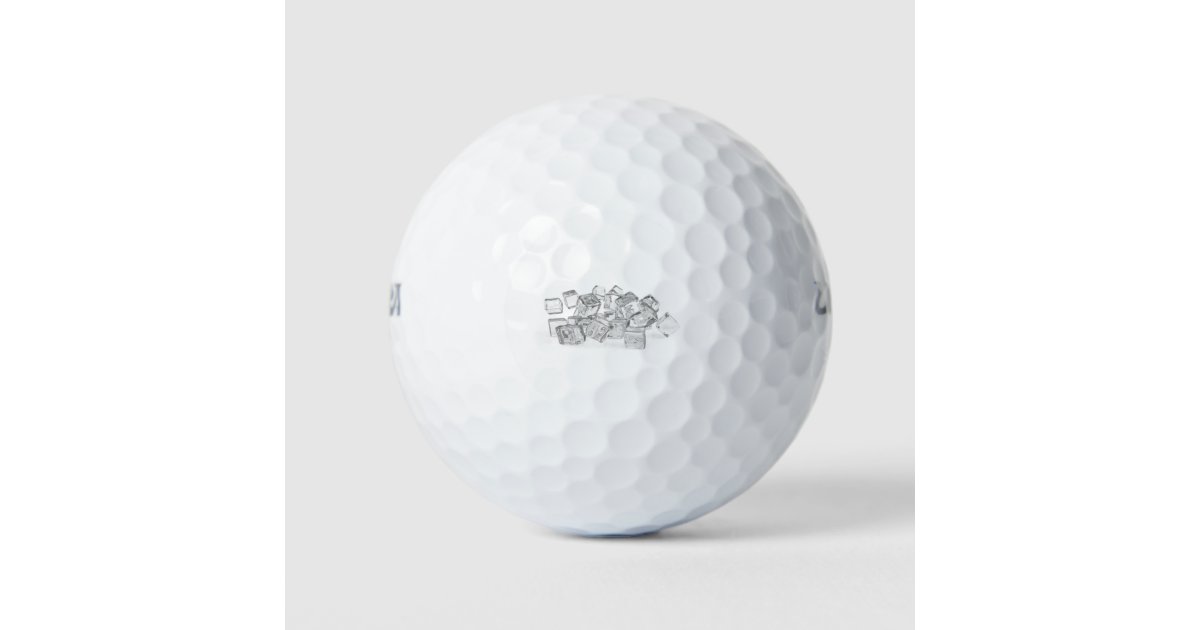 Golf Ball Ice Cubes Faux Ice Gift for Golfer Ice Cold With Ice
