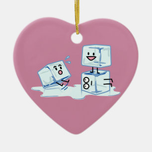 ice cubes icy cube water slipping stack melt cold ceramic ornament