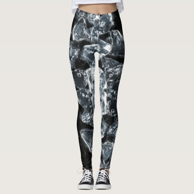 Ice cubes melting on edge of image leggings (Front)