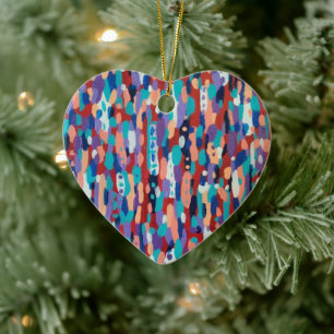 Ice Dance Abstract Ceramic Ornament